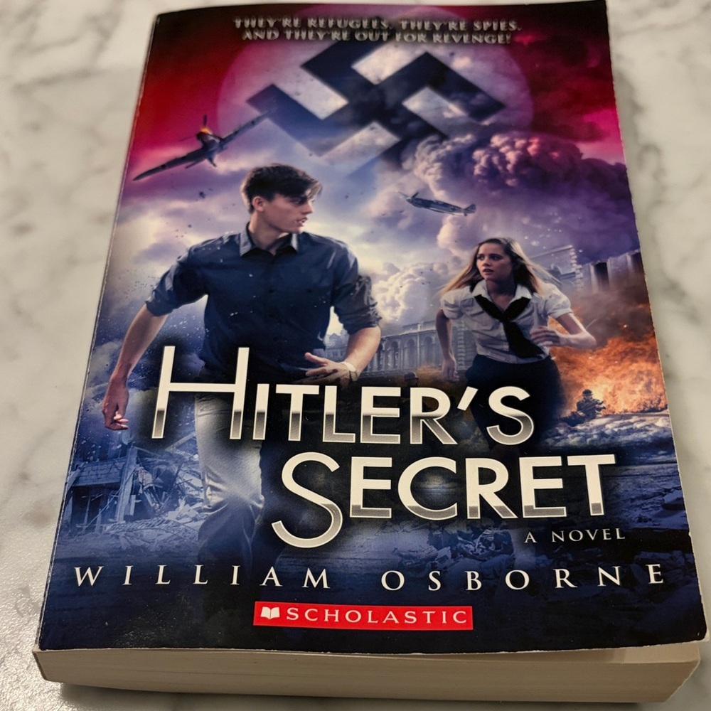 Scholastic's Thrilling Novel with Blue and Red Cover